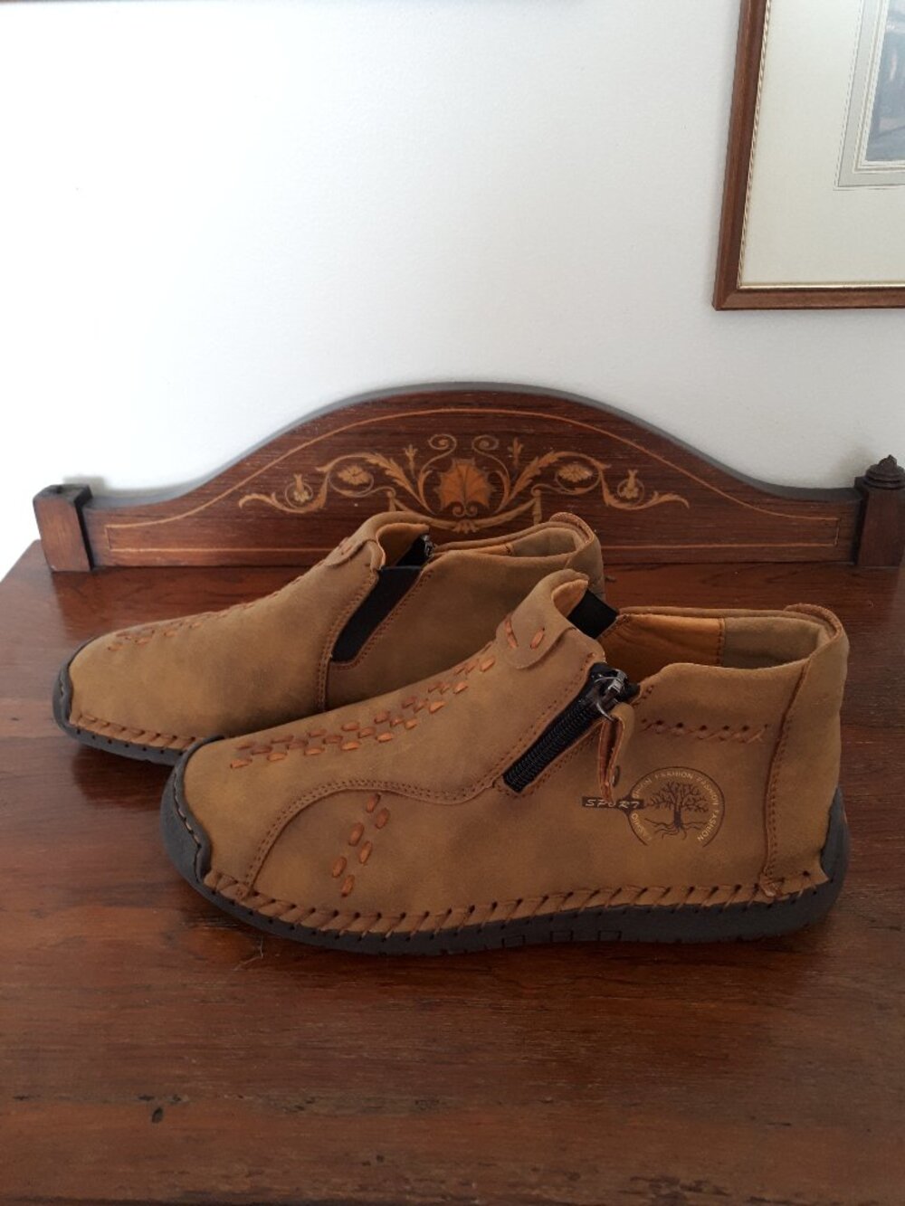 Flats - Zipper side - Brown - Size 7